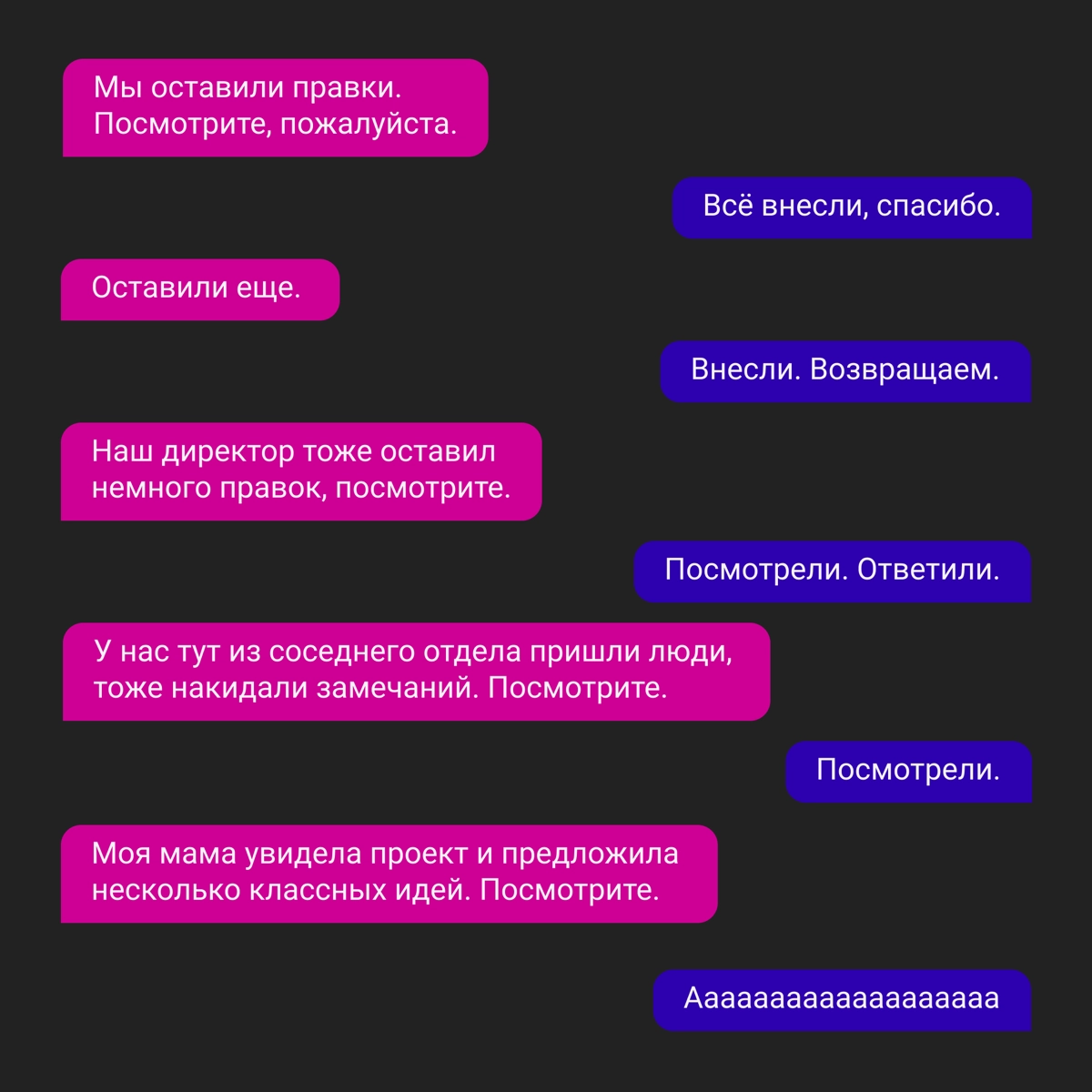 Всего две переписки, а сколько боли…
Однажды Эрнест Хемингуэй поспорил, что напишет самый короткий рассказ, способный растрогать любого | Сетка — новая социальная сеть от hh.ru