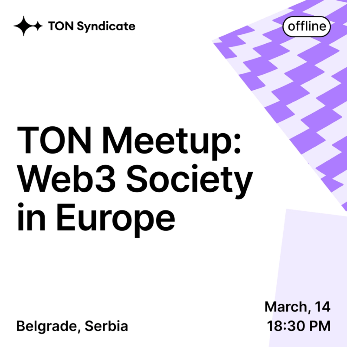🔴🏃🏻 Офлайн митап от TON «Web3 Society in Europe» на английском 14 марта в 18:30 в Белграде
Подробнее о митапе и регистрация: https://setka.ru/channels/018e1899-ad7c-4817-a83b-0c5631591488 | Сетка — новая социальная сеть от hh.ru
