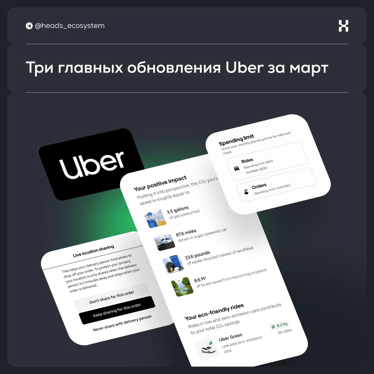 Коротко о трех главных обновлениях Uber за март | Сетка — новая социальная сеть от hh.ru