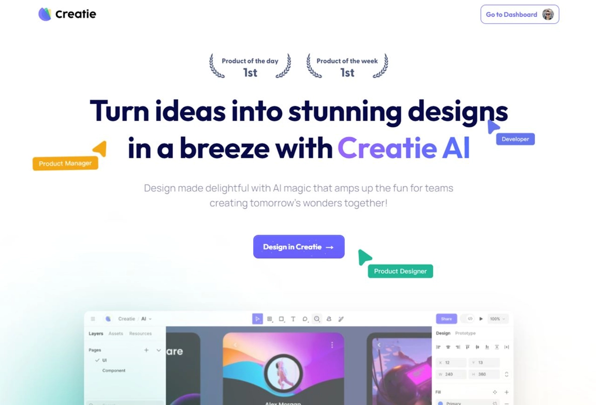 Creatie — браузерный графический редактор для UX/UI-дизайнеров с ИИ-функциями
Включает все необходимые фичи для создания интерактивных прототипов и проектирования интерфейсов | Сетка — новая социальная сеть от hh.ru