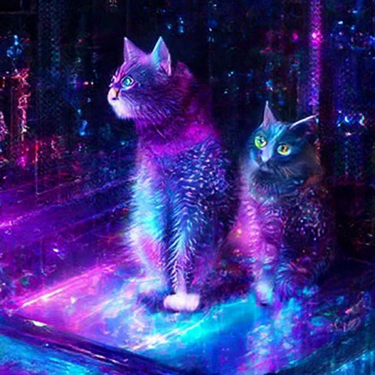 Красивая кибер-кошка - это виртуальный питомец, который был создан для того, чтобы помочь людям расслабиться и снять стресс | Сетка — новая социальная сеть от hh.ru