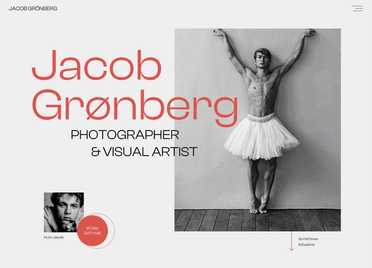 Grønberg
Сайт-портфолио фотографа
→ Жанр: #MultiPage
→ Сложность: #средний
→ Язык: #EN
→ Адаптив: Нет
Ссылка на макет: https://www.figma | Сетка — новая социальная сеть от hh.ru