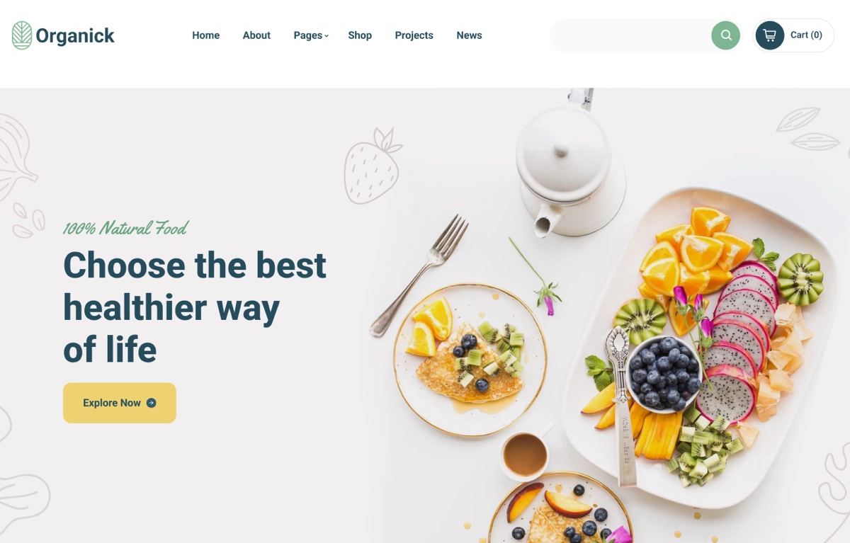 Organick
Сайт доставки натуральной еды
→ Жанр: #MultiPage
→ Сложность: #сложный
→ Язык: #EN
→ Адаптив: Нет
Ссылка на макет: https://www.figma | Сетка — новая социальная сеть от hh.ru