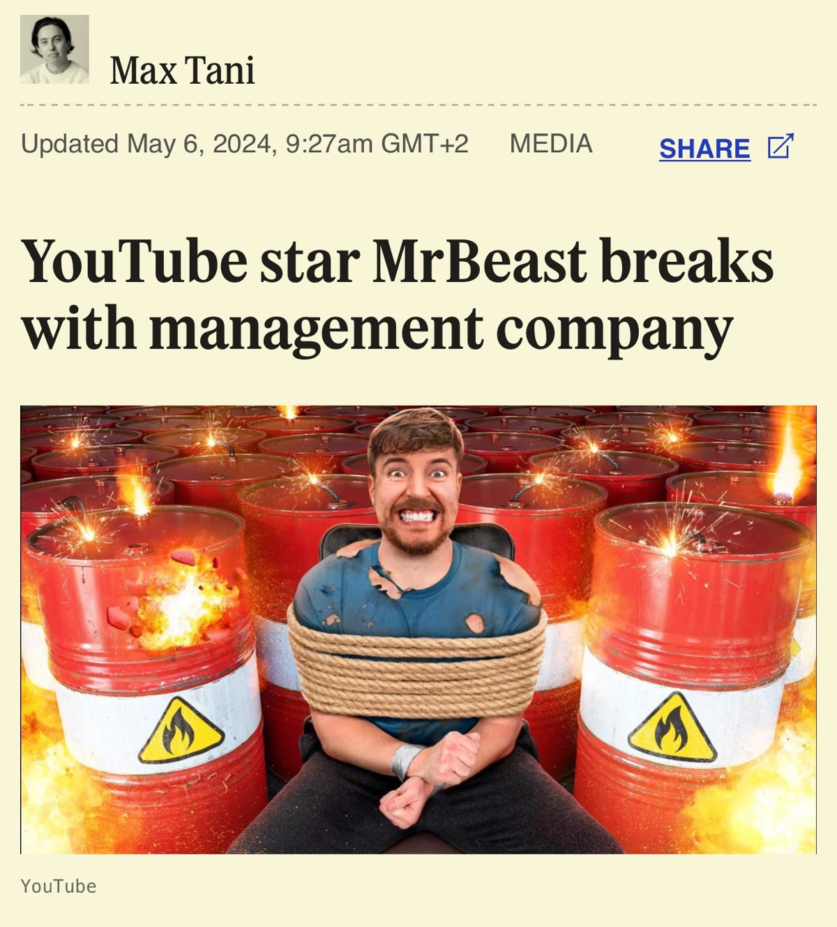 Внезапное: MrBeast, по слухам, уходит от Night Media | Сетка — новая социальная сеть от hh.ru