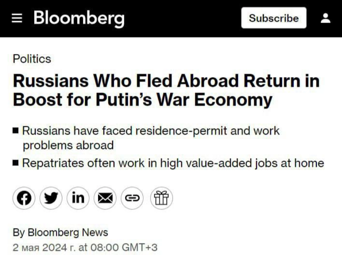 Занимательная статка о релокантах:
Bloomberg: в РФ вернулось около 45% релокантов | Сетка — новая социальная сеть от hh.ru