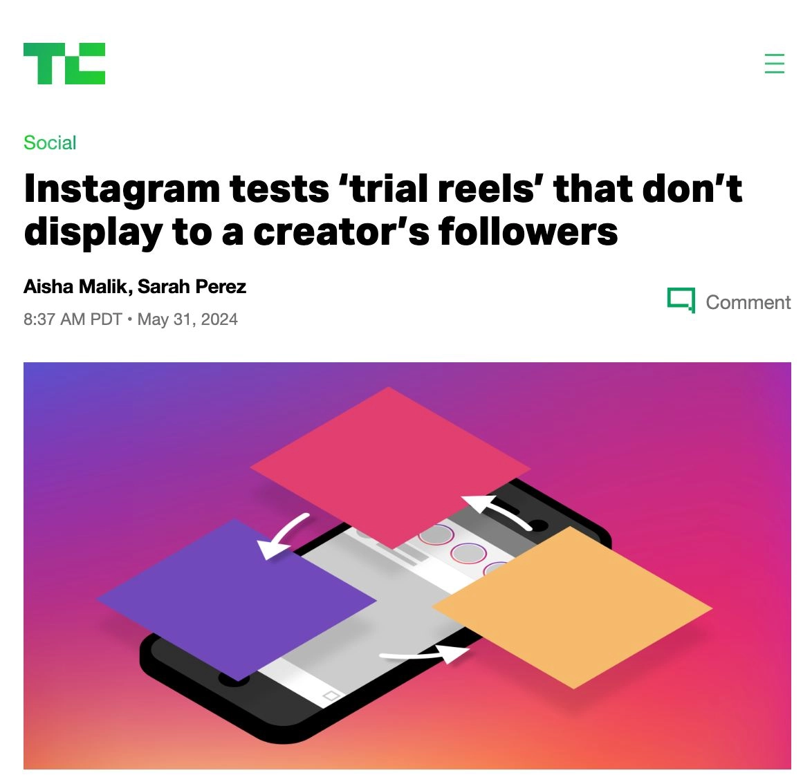 Instagram тестирует «пробники Reels», позволяя создателям контента проверять эффективность ролика, не публикуя его в аккаунте | Сетка — новая социальная сеть от hh.ru