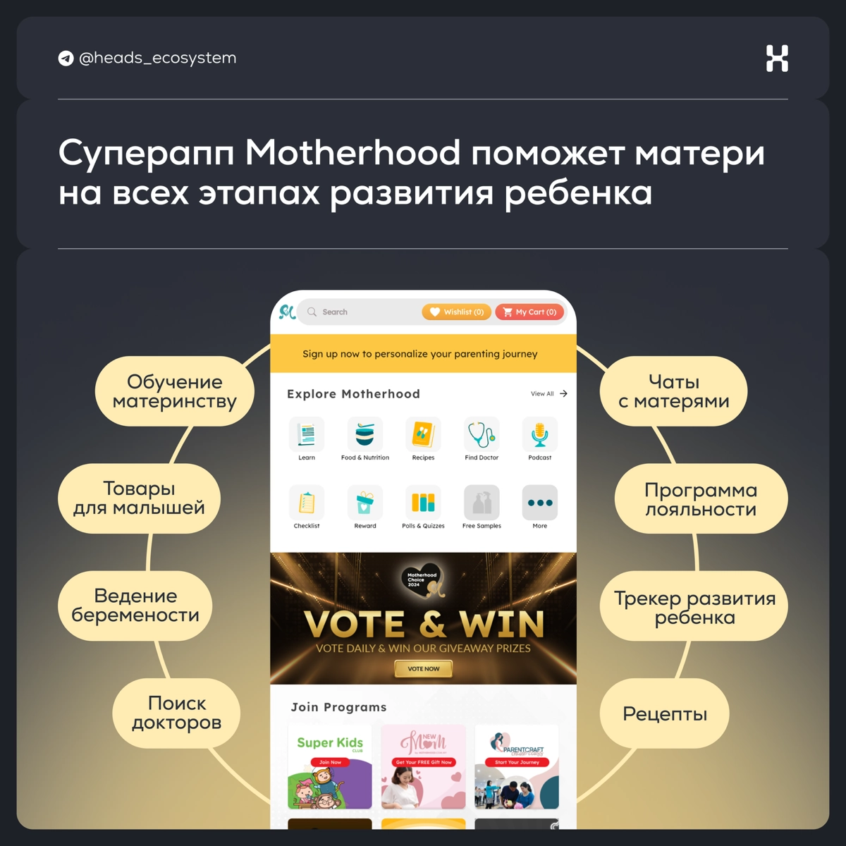 Motherhood — суперапп для малазийских матерей | Сетка — новая социальная сеть от hh.ru