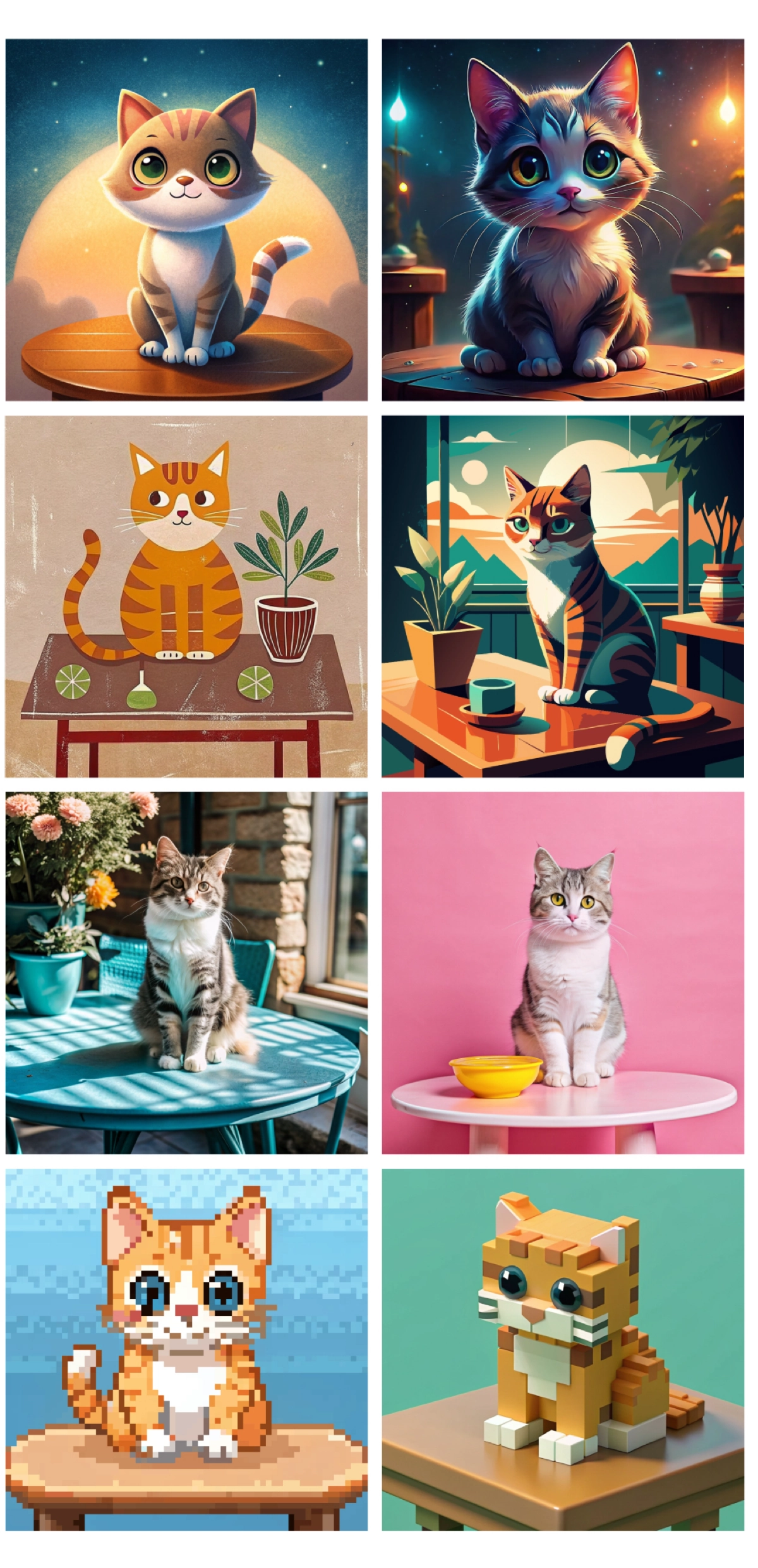 Промт: милый котик сидит на столе.
Мой фаворит квадратный котик 3d pixel art | Сетка — новая социальная сеть от hh.ru