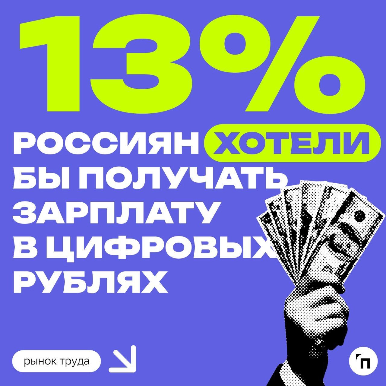 📊 Большинство россиян пока не готовы получать зарплату в цифровых рублях
Сервис по поиску высокооплачиваемой работы SuperJob провел исследование среди 1 600 экономически активных граждан со всех регио... | Сетка — новая социальная сеть от hh.ru