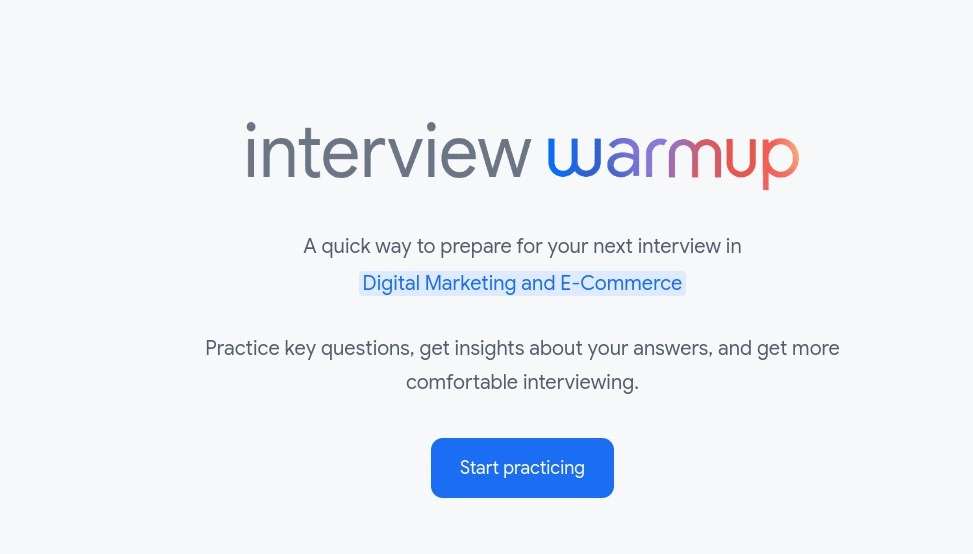 Interview Warmup
A quick way to prepare for your next interview
https://grow.google/certificates/interview-warmup/
P.S. В Google может и не попадете, но потренируетесь | Сетка — новая социальная сеть от hh.ru