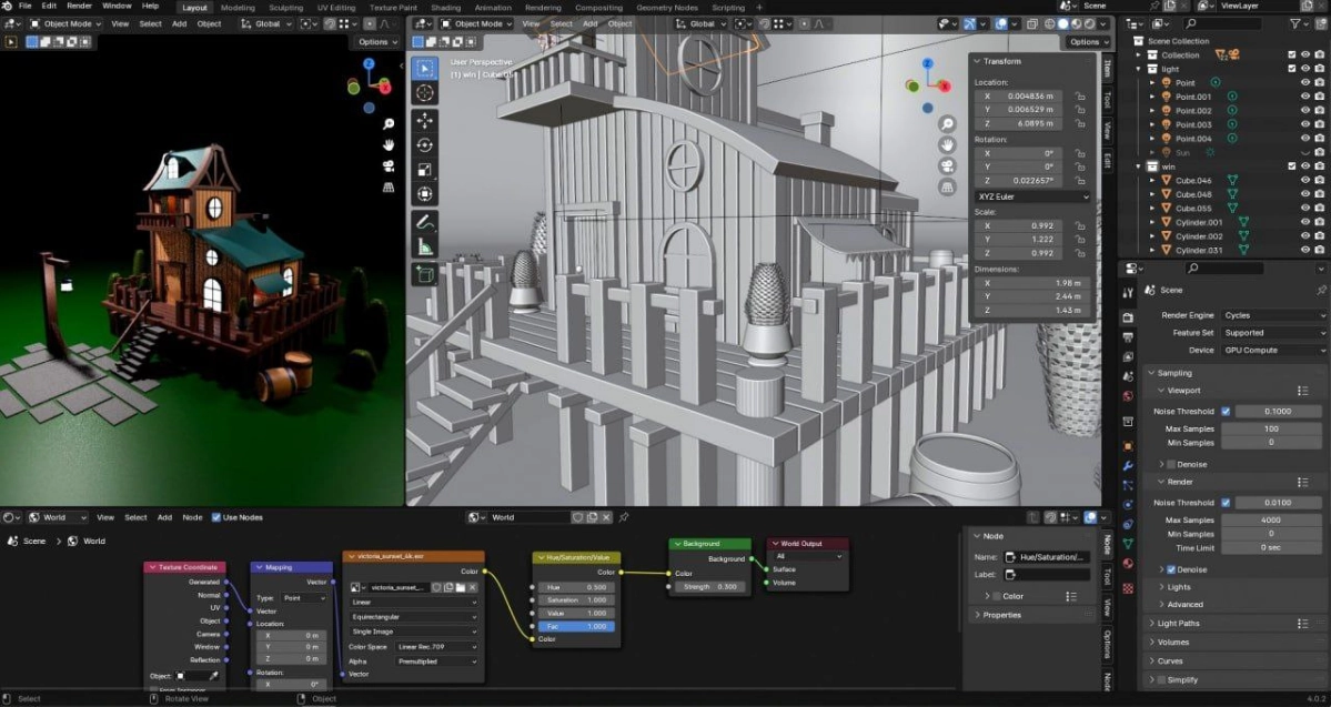 Курс "3D Domik" от Дениса Кожар. 
Blender | Сетка — новая социальная сеть от hh.ru