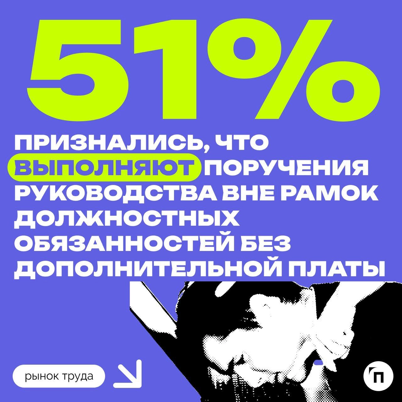 ✔️Каждый пятый россиянин относится позитивно к дополнительным поручениям от руководства
Сервис Работа | Сетка — новая социальная сеть от hh.ru