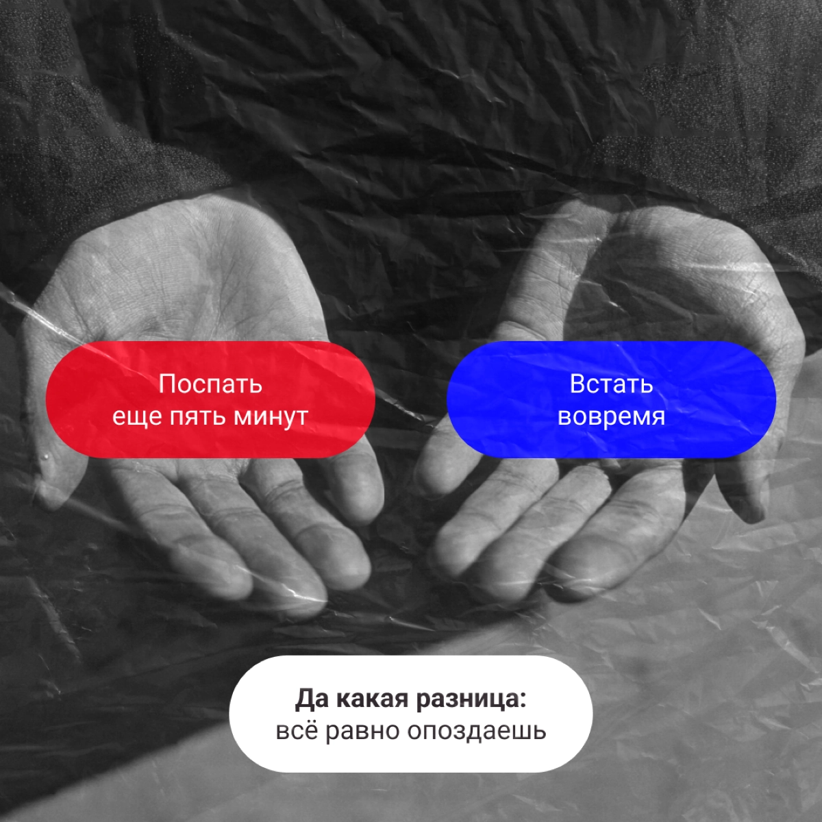 Выбирайте таблетку. Ничего не изменится, но хоть поржете 💊
Забегал Морфеус, оставил таблетки. Не, не красные и синие, а с выбором без выбора. Ищите свои, а мы пока ложки погнем. | Сетка — новая социальная сеть от hh.ru