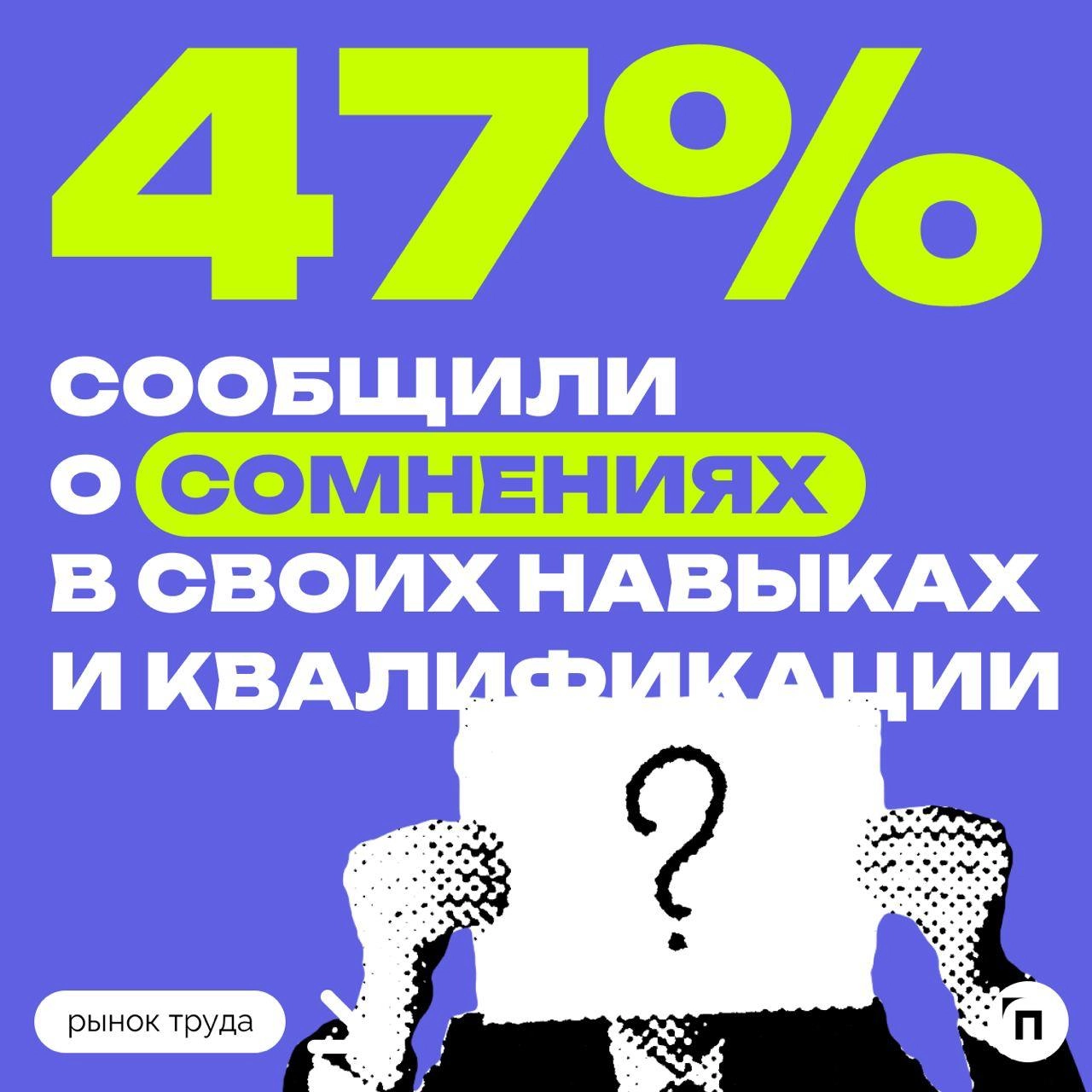 ✔️Россияне рассказали, от чего испытывают стресс при поиске работы
Сервисы Работа.ру и СберПодбор провели исследование и выяснили, сколько россиян испытывают стресс при поиске работы | Сетка — новая социальная сеть от hh.ru