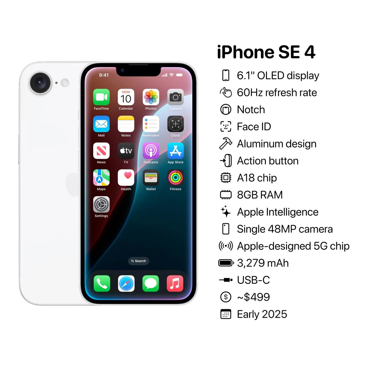 ⚡️ Возвращение легенды: iPhone SE четвертого поколения выйдет в 2025 году
Телефон будет сделан на базе iPhone 14, но со всеми фишками новейших яблок, включая Apple Intelligence | Сетка — новая социальная сеть от hh.ru