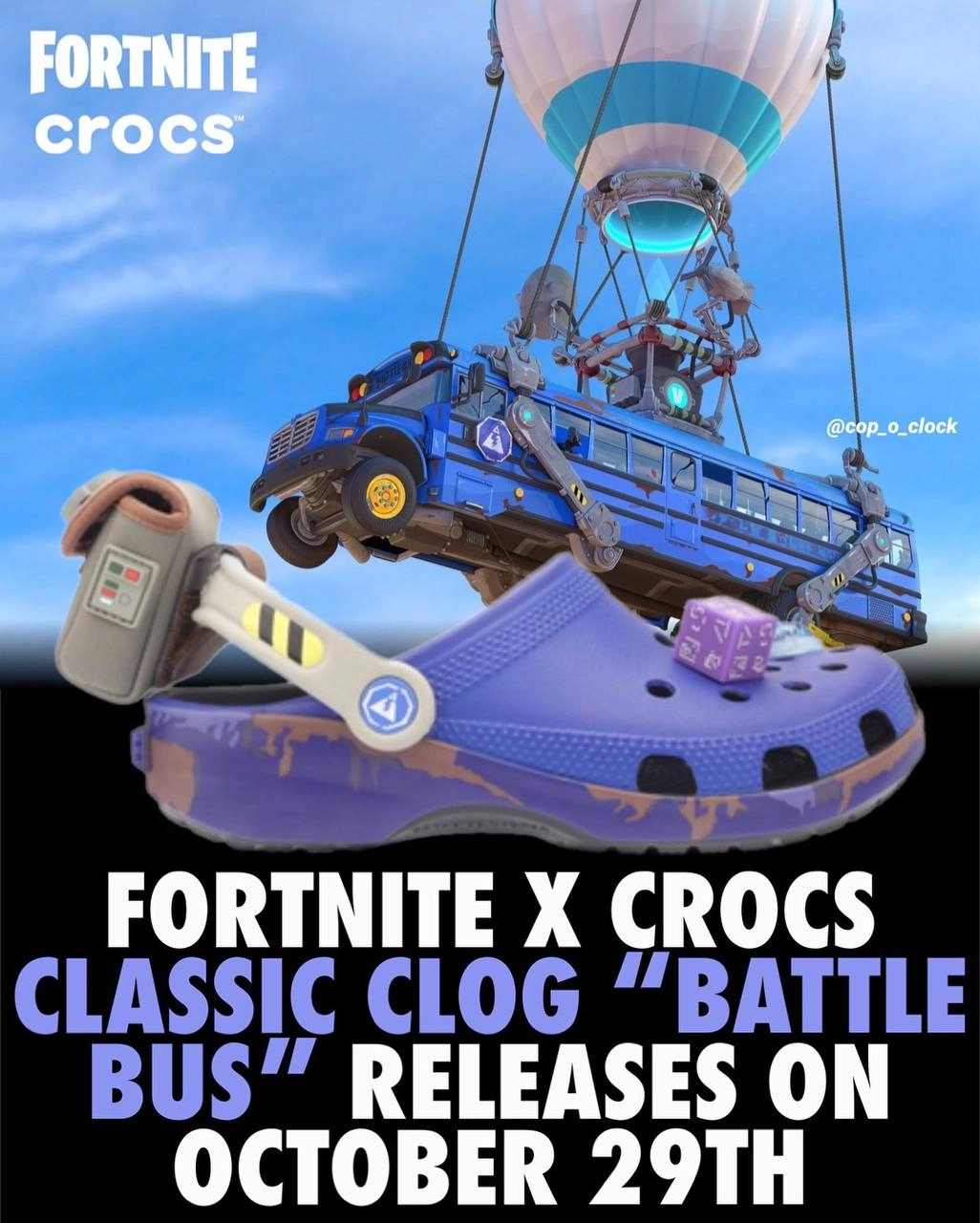 Ооо, фаны Fortnite сейчас должны завизжать от восторга. В конце октября выпустят Кроксы, посвященные Battle Bus из игры. 
Но предупреждаю: летать они не смогут. А жаль ☔️ | Сетка — новая социальная сеть от hh.ru