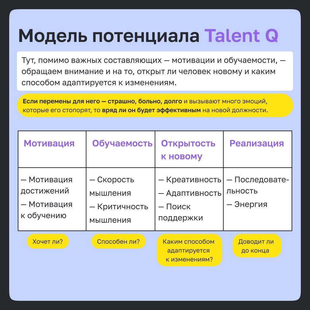✨3 модели оценки в управлении талантами 
Часто нам нужно определить всех высокопотенциальных сотрудников | Сетка — новая социальная сеть от hh.ru
