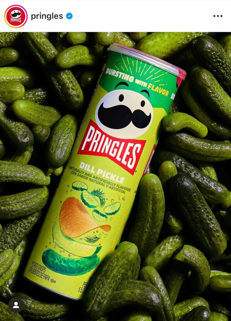 Pringles дропнули чипсы со вкусом маринованных огурчиков — пару лет назад они полностью пропали с полок магазинов | Сетка — новая социальная сеть от hh.ru
