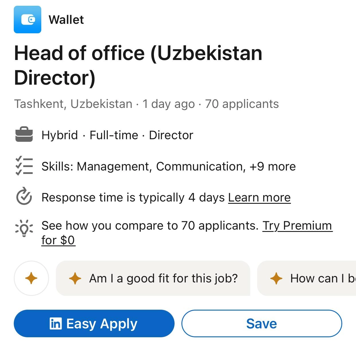 Вот и поступили вакансии от Telegram в Ташкенте в подразделение @wallet 
Подать
#telegram #узбекистан
@umedschannel | Сетка — новая социальная сеть от hh.ru