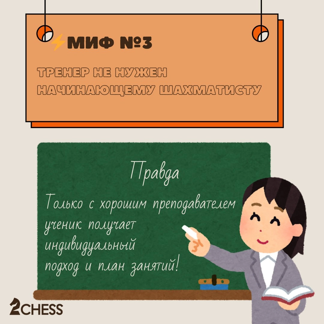 ⚡️Миф №3. Чтобы достичь хороших результатов, достаточно играть в шахматы самостоятельно | Сетка — новая социальная сеть от hh.ru
