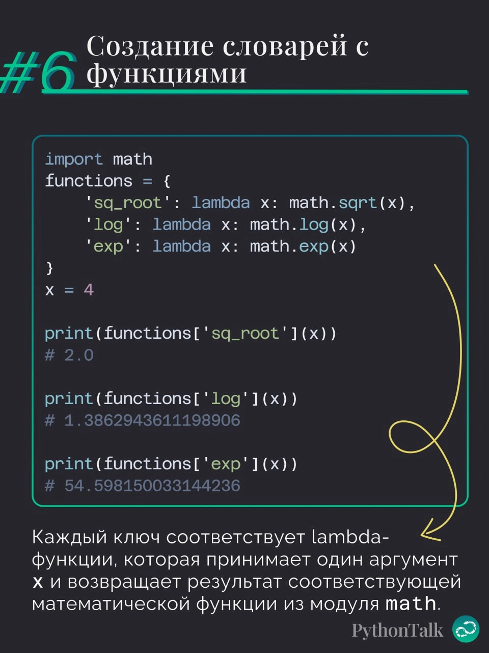 Lambda-функции в Python. 7 примеров использования 🐍
#синтаксис |⚡️ Забустить канал  🚀 | Сетка — новая социальная сеть от hh.ru