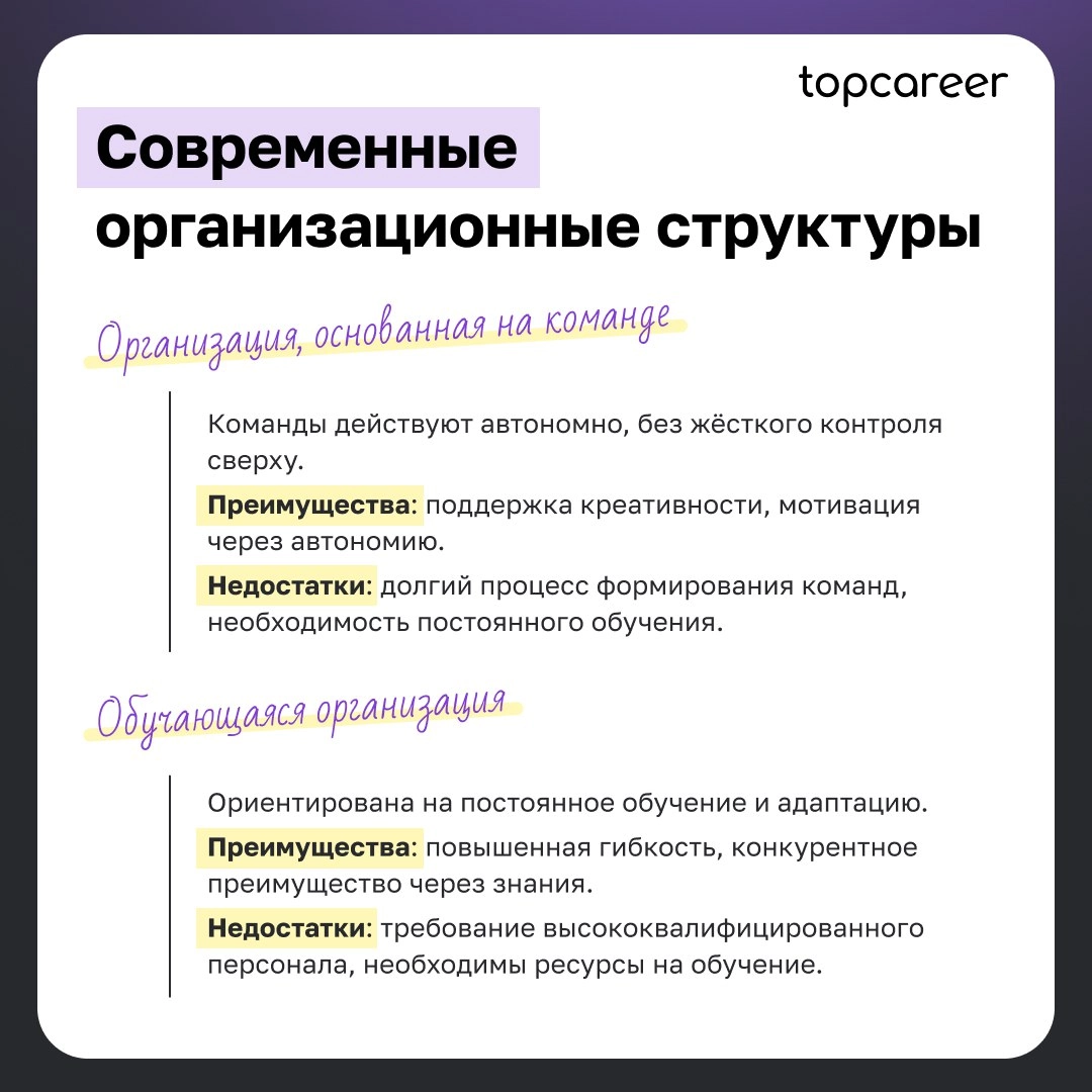 Традиционные и современные типы оргструктур 
Не существует одного лучшего метода, и нет правильных или неправильных типов организационного дизайна | Сетка — новая социальная сеть от hh.ru