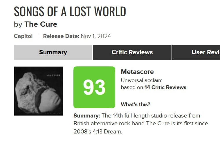 The Cure выпустили первый альбом за 16 лет! В Songs of a Lost World вошло восемь треков с общей продолжительностью в 49 минут | Сетка — новая социальная сеть от hh.ru