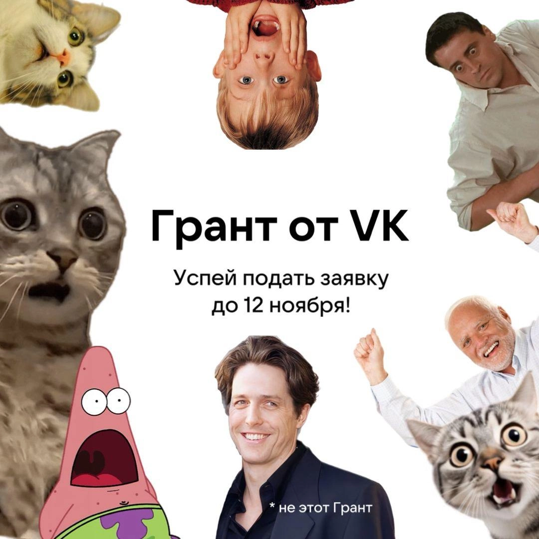 ВК продлили на неделю приём заявок на гранты. Теперь дедлайн 12 ноября | Сетка — новая социальная сеть от hh.ru