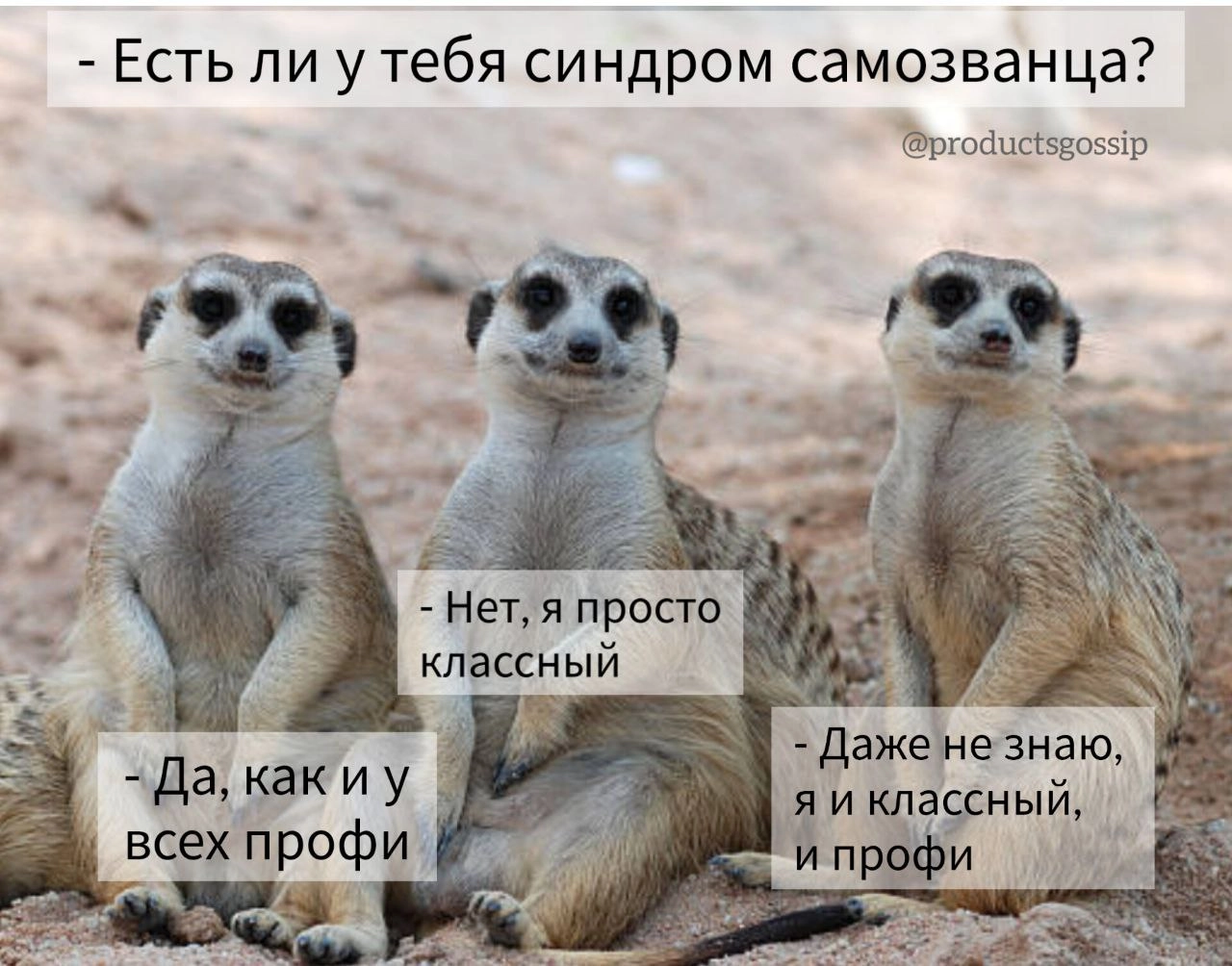 Немного о важности позитивного взгляда на жизнь 😉
А синдром самозванца у меня, конечно, есть, но чаще всего, вокруг так много интересного, что я о нём просто забываю | Сетка — новая социальная сеть от hh.ru