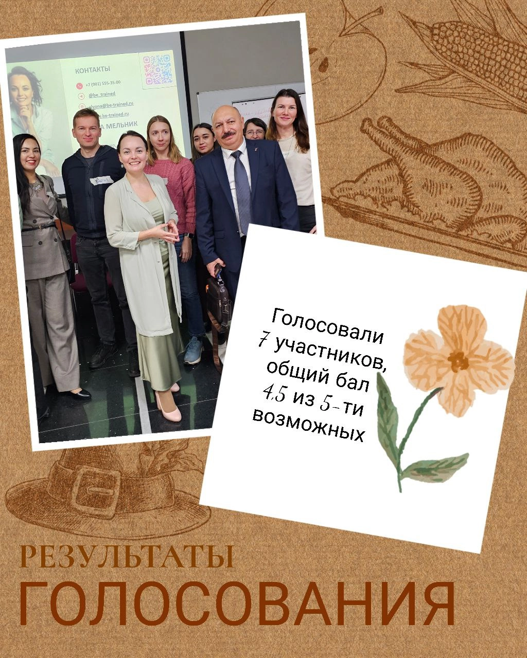 Только что прислали в личные сообщения результаты голосования участников моего тренинга на конкурсе МШПП.
Вау!
Отличное завершение вечера ❤️
#тепло, #голосование, #результаты, #конкурс | Сетка — новая социальная сеть от hh.ru