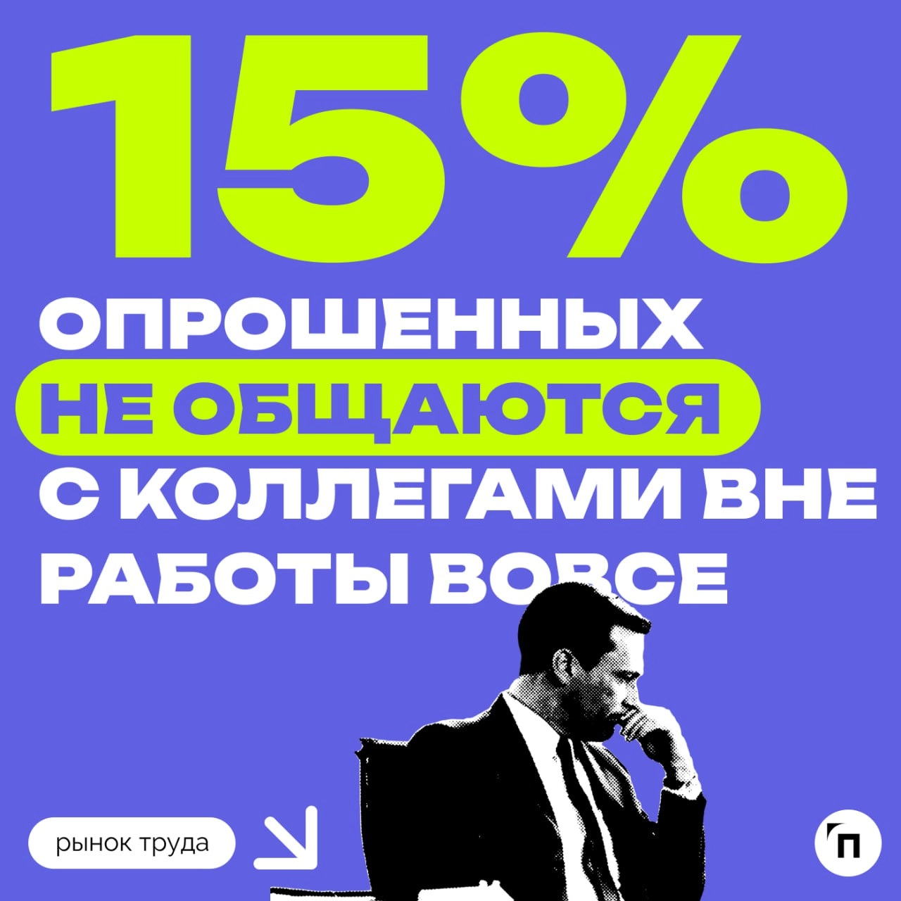 📊 У каждого третьего россиянина есть друг на работе
Сервис Работа.ру провел исследование и узнал, как часто россияне заводят друзей на работе | Сетка — новая социальная сеть от hh.ru