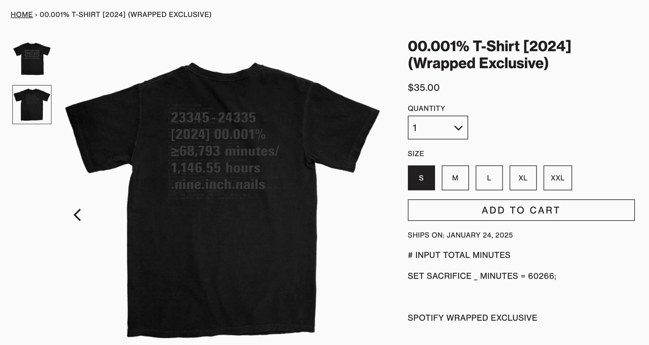 Nine Inch Nails дропнули персонализированный мерч для 0.001% своих топовых фанов на Spotify | Сетка — новая социальная сеть от hh.ru