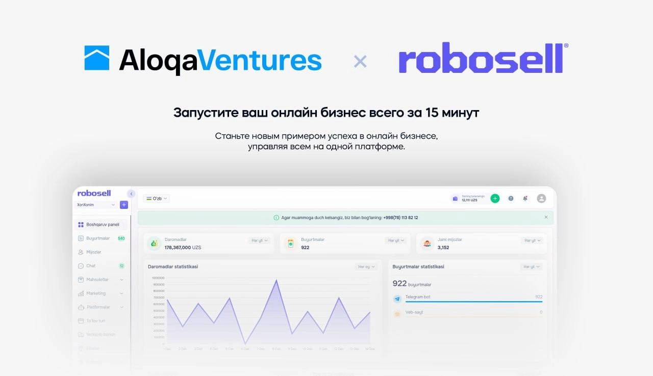 AloqaVentures инвестировала в Robosell
Robosell — платформа для быстрого запуска онлайн-бизнеса | Сетка — новая социальная сеть от hh.ru