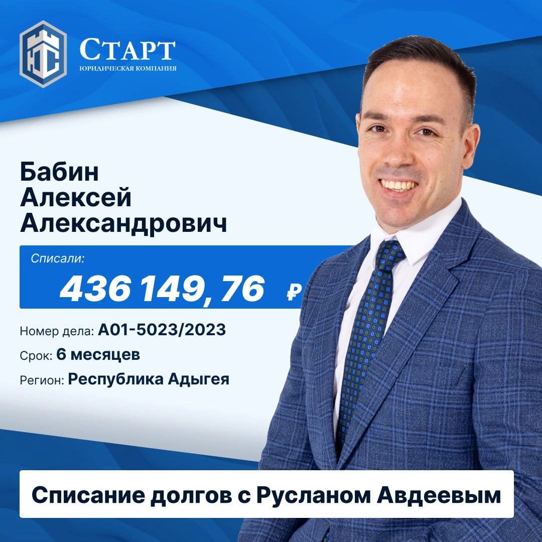 Друзья, спешу поделиться радостной новостью!
Наш клиент Бабин Алексей Александрович официально завершил процедуру банкротства! 🎉 
Процедура реализации имущества была введена 24 июня 2024 года | Сетка — новая социальная сеть от hh.ru