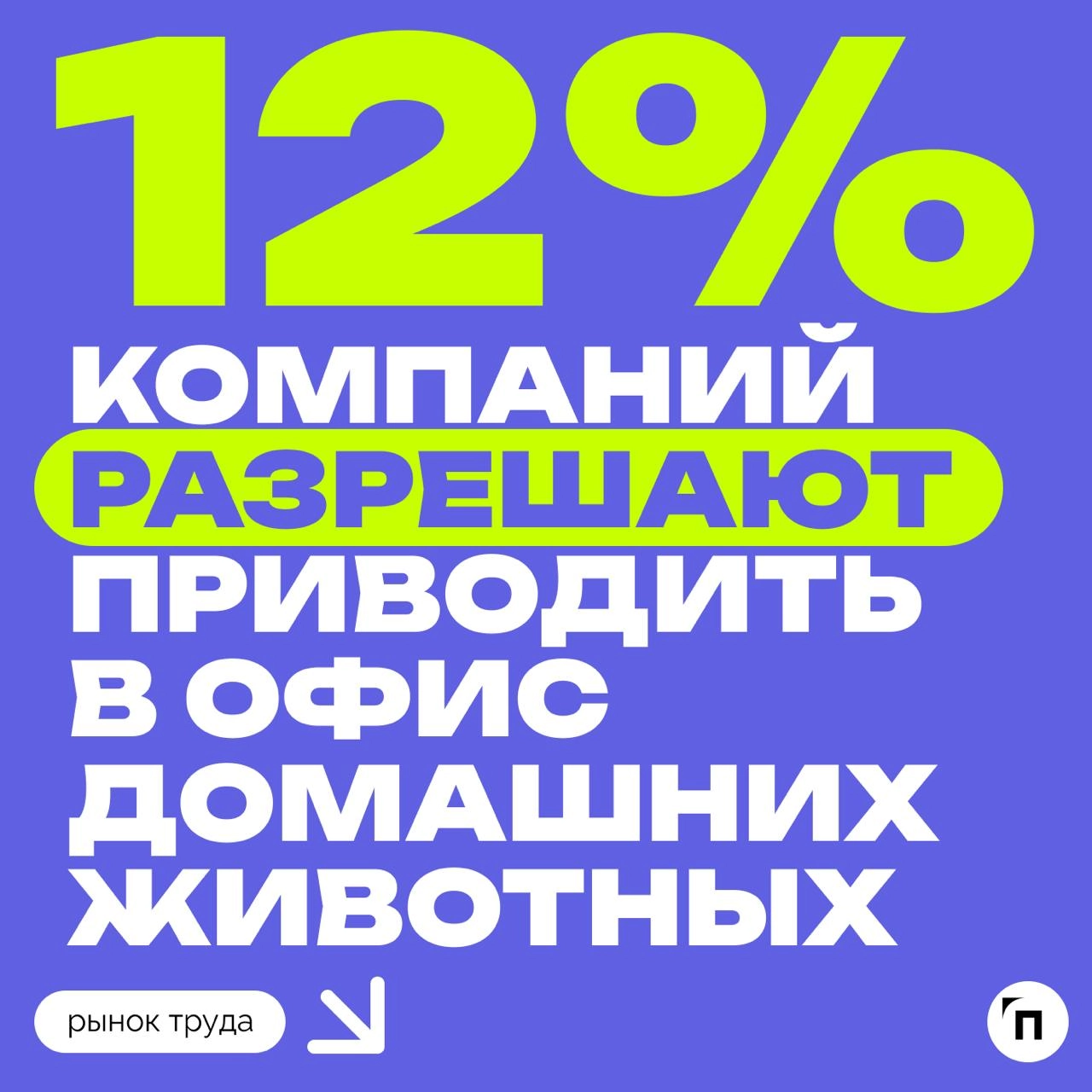 📊 Владельцы домашних животных все чаще мечтают брать питомцев с собой на работу, однако 4 из 10 их коллег против кошек и собак в офисах
Время от времени брать с собой на работу кота или собаку мечтает... | Сетка — новая социальная сеть от hh.ru