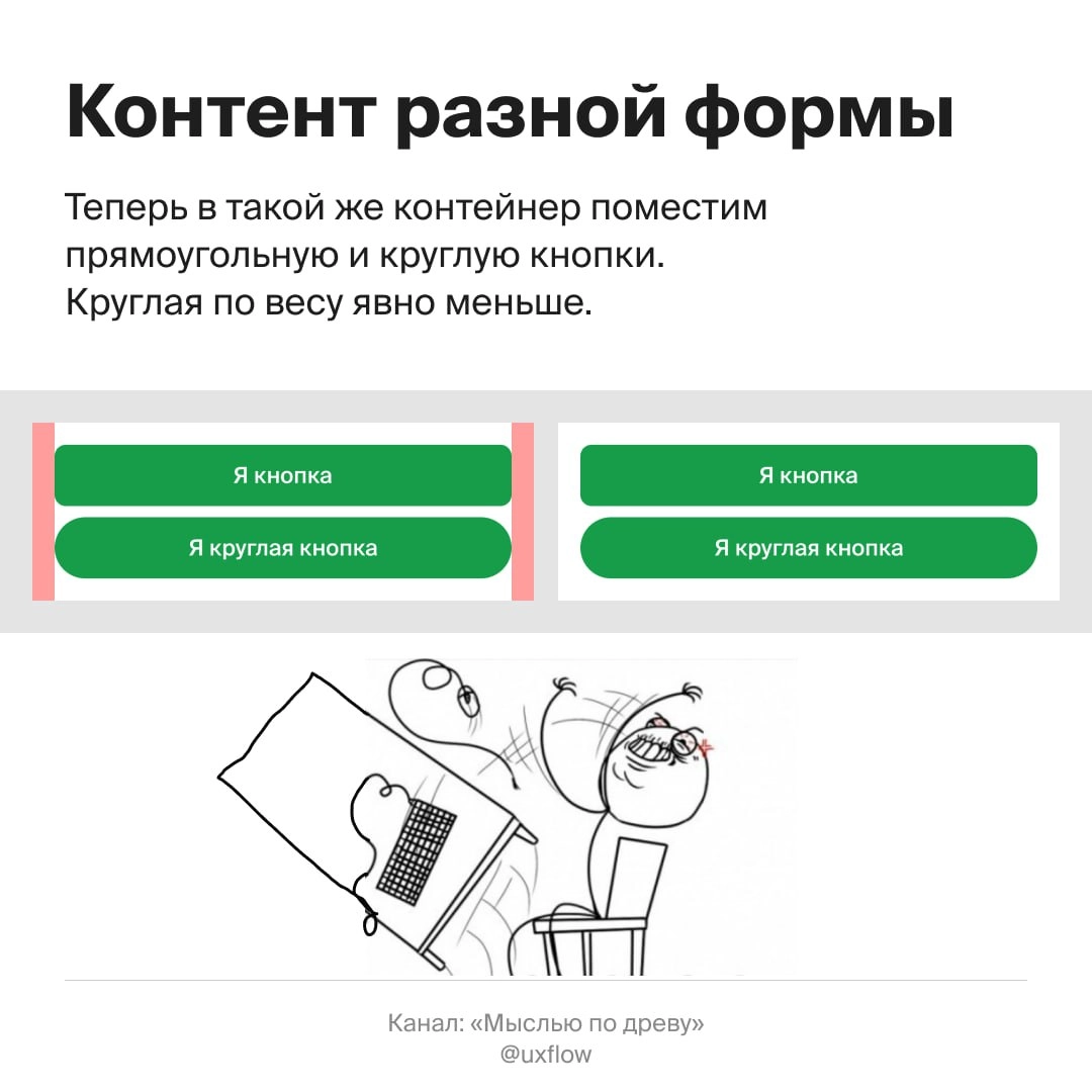 Оптическая компенсация формы в интерфейсе | Сетка — социальная сеть от hh.ru