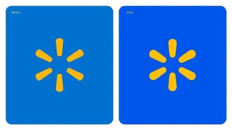 Американский ритейлер Walmart впервые за 20 лет сменил логотип: на его разработку, как заявляется, было потрачено 2,1 млн долларов. Слева на изображении то, каким он был, справа — каким стал | Сетка — новая социальная сеть от hh.ru