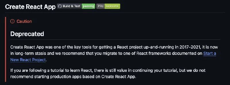 Старичок CRA (Create React App) уходит на покой…🫡
Помню его как инструмент, с которого многие начинали свои React проекты | Сетка — новая социальная сеть от hh.ru