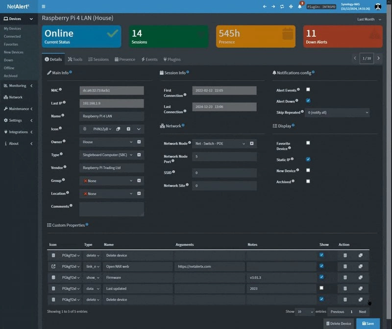 Network intruder and presence detector. Scans for devices connected to your network and alerts you if new and unknown devices are found. 
https://github.com/jokob-sk/NetAlertX | Сетка — новая социальная сеть от hh.ru