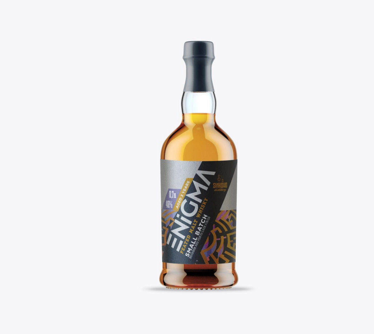 Этикетка для нового релиза Sinkovo Distillery. "Энигма" — это слово, которое обычно используется для обозначения чего-то загадочного или таинственного | Сетка — новая социальная сеть от hh.ru