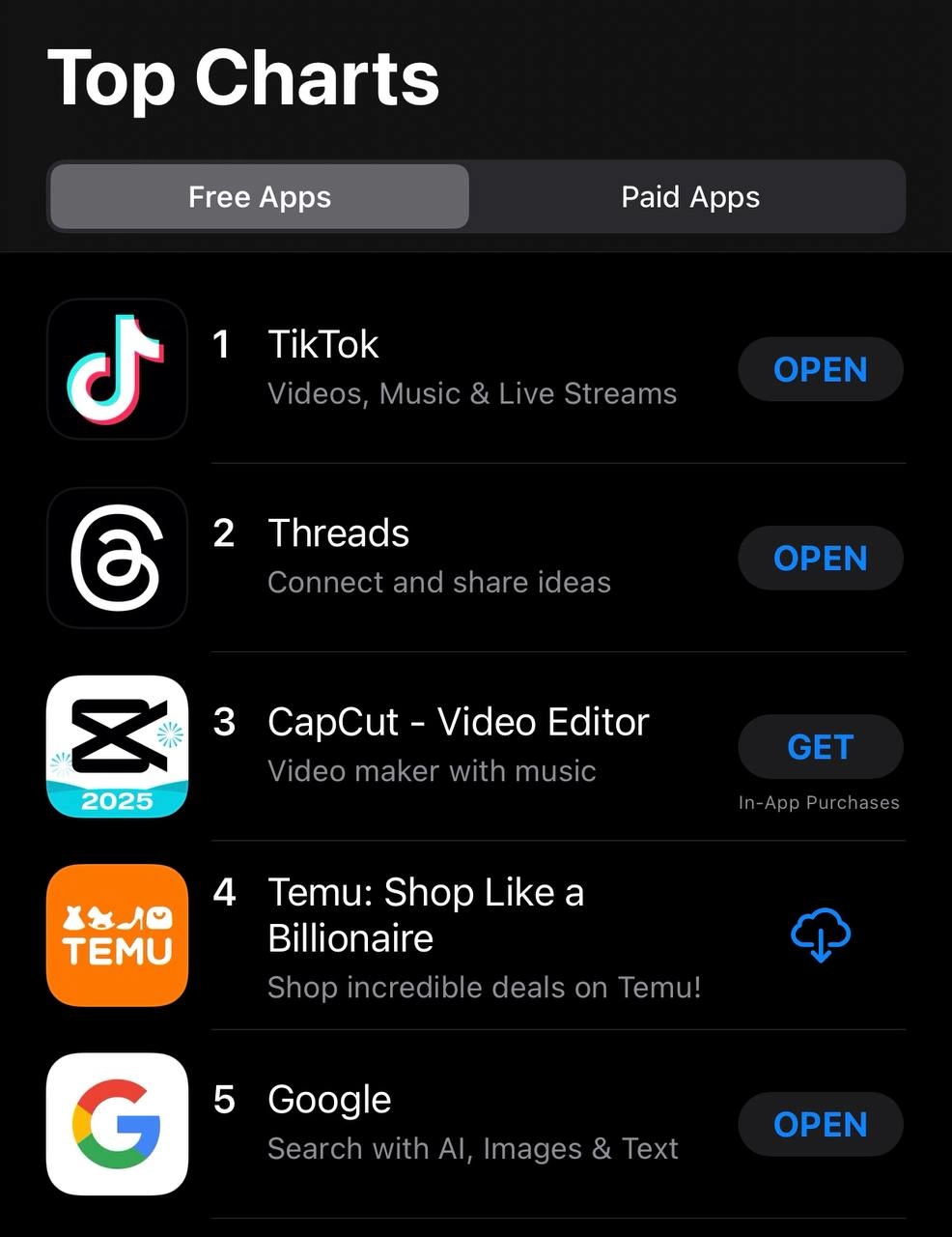 Сегодня Apple вернул TikTok и CapCut в американский стор и они сразу же ворвались в топ-3.
Captions | Сетка — новая социальная сеть от hh.ru