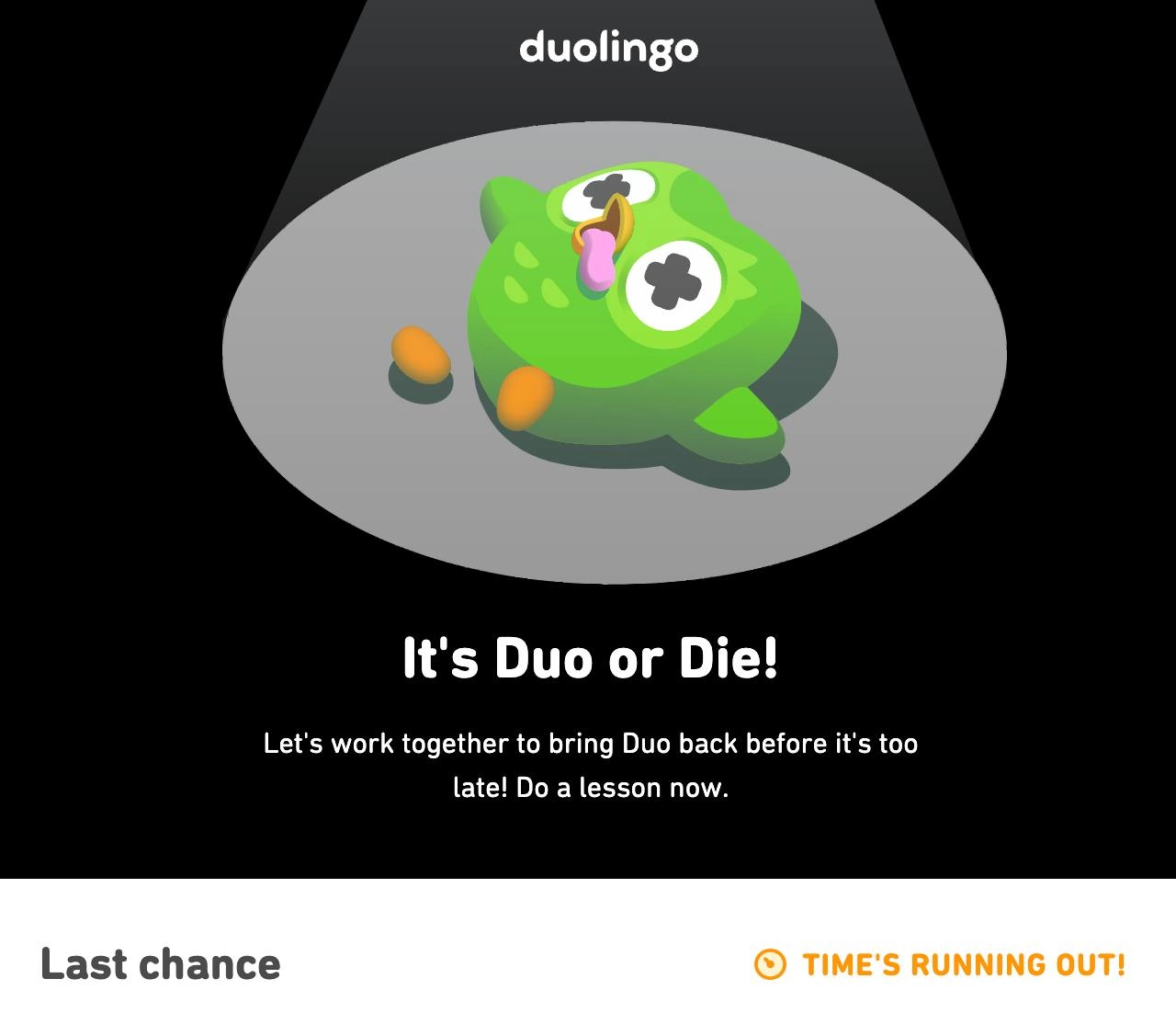 Стало известно, что надо сделать для возвращения совёнка Дуо.
Duolingo запустила специальный сайт bringback.duolingo.com, который считает очки опыта, заработанные пользователями в приложении | Сетка — новая социальная сеть от hh.ru