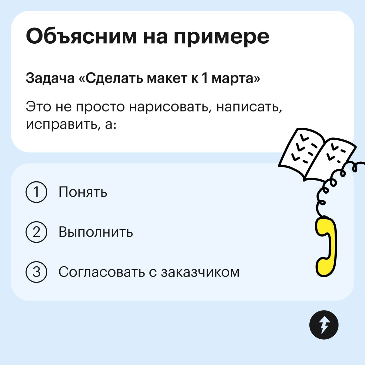 В чем проблема? Подошли, взяли за руку, уверенно сделали задачу
Но… на деле все сложнее. Иногда задача понятная, но страшно браться. Иногда вообще неясно, что делать | Сетка — новая социальная сеть от hh.ru
