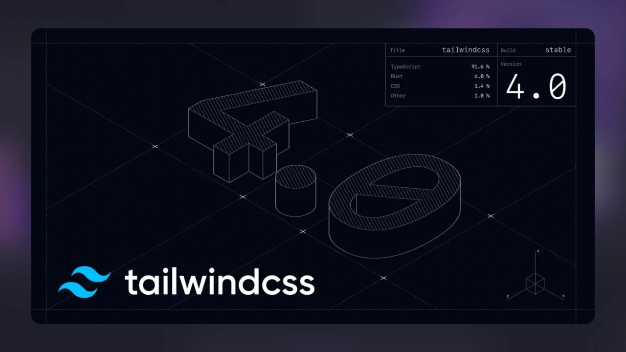 #НовостиРазработки Про Tailwind CSS v4.0 
Tailwind — CSS-фреймворк, упрощающий создание адаптивных интерфейсов за счет набора утилитарных классов | Сетка — новая социальная сеть от hh.ru