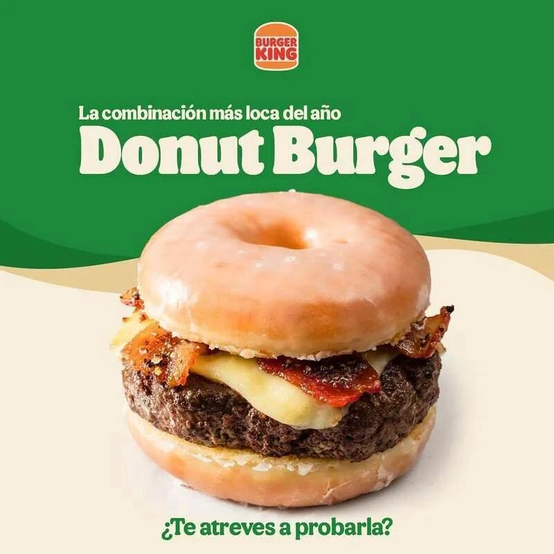 Burger King в Эквадоре пошли во все тяжкие и создали пончик-бургер. В Donut Burger, именно так называется новый бургер, заменили классическую булочку на глазированный пончик | Сетка — социальная сеть от hh.ru