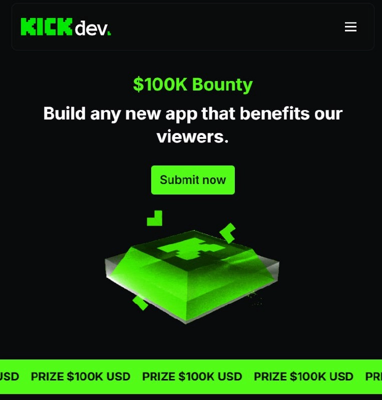 Стриминговая платформа Kick.com открыла публичный API и запускает конкурс для разработчиков с призовым фондом $100K.
Главный критерий: создать приложение, которое принесет пользу аудитории Kick. | Сетка — новая социальная сеть от hh.ru