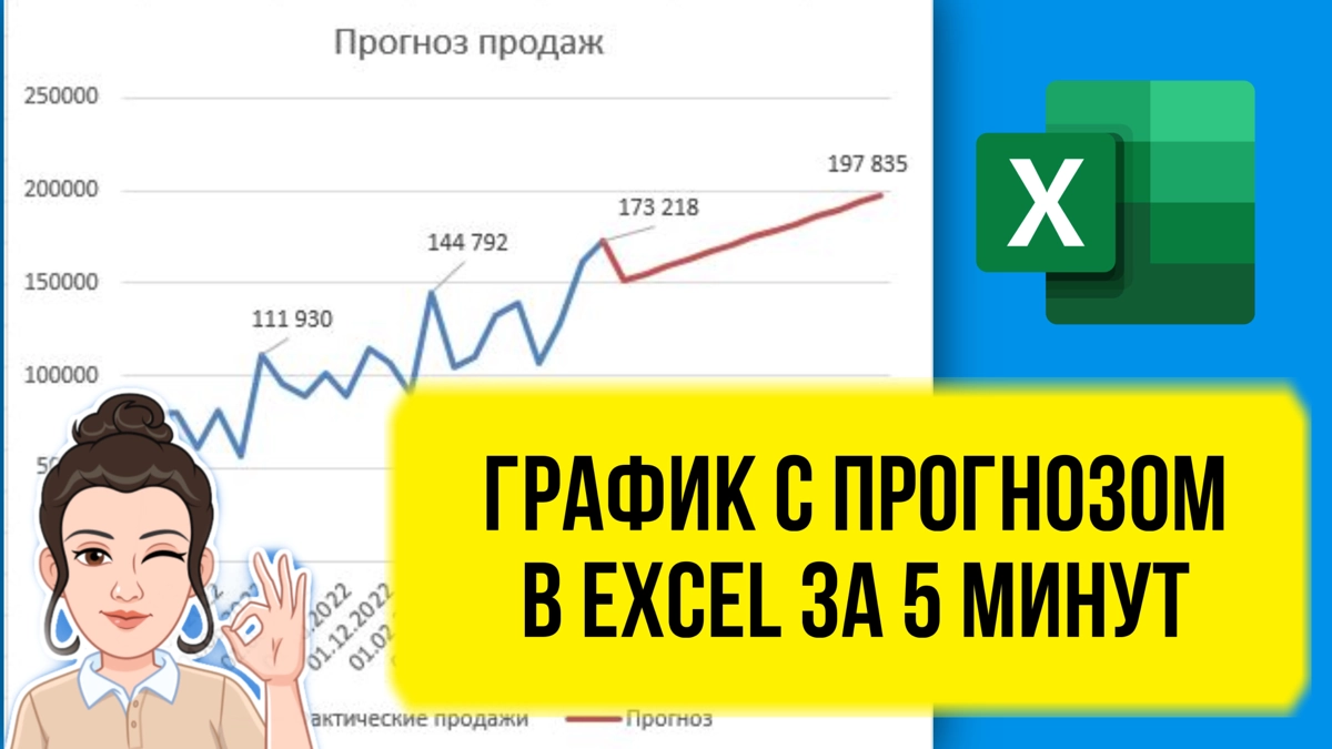 Как сделать прогноз и построить график в Excel за 5 минут. | Сетка — новая социальная сеть от hh.ru