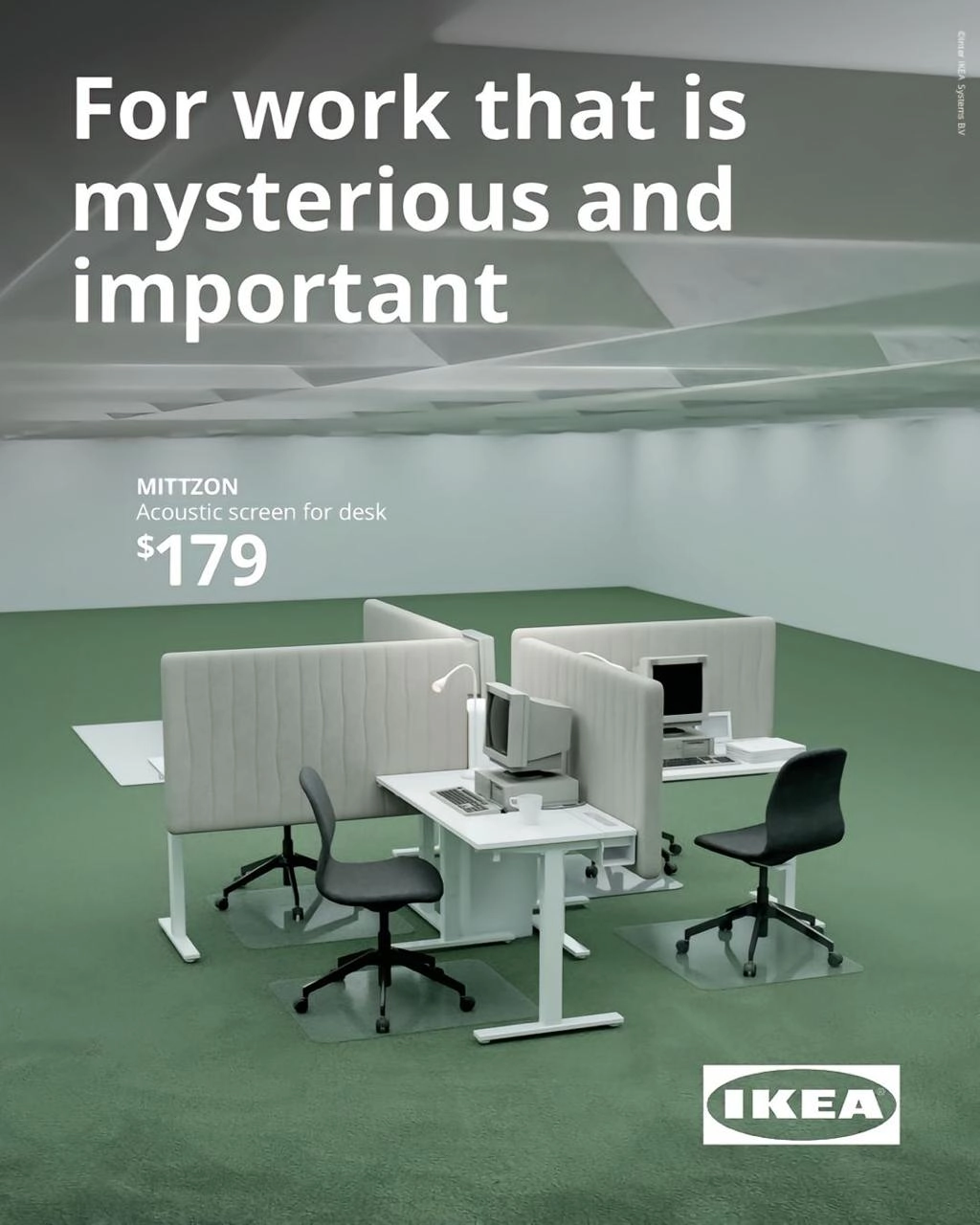 Классный ситуатив от IKEA Австралия. Они обыграли финал второго сезона сериала "Разделение" и предложили купить набор офисной мебели в стиле Lumon Industries | Сетка — новая социальная сеть от hh.ru