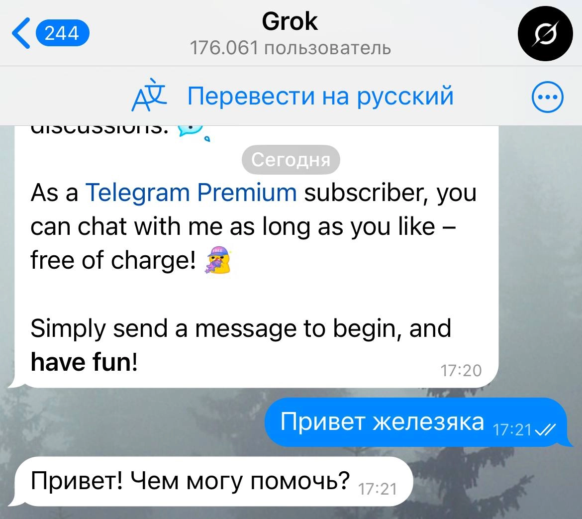 Grok теперь в Телеграм!
Маск официально запустил чат-бот в Telegram.
Раньше на это намекал сам Дуров — теперь всё подтверждено | Сетка — новая социальная сеть от hh.ru
