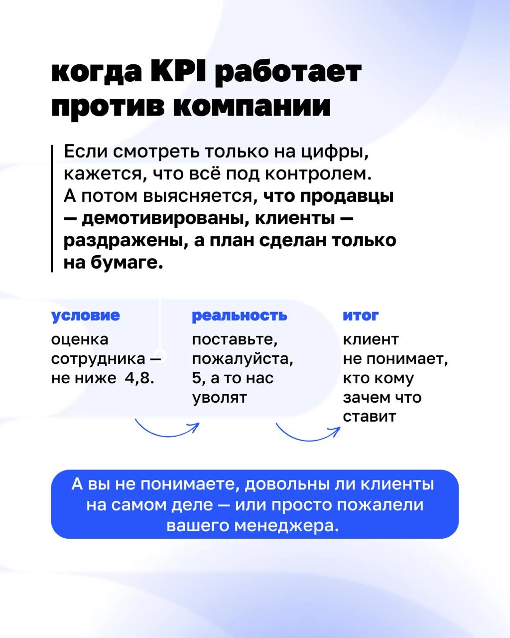 KPI часто воспринимаются как стандарт эффективности | Сетка — новая социальная сеть от hh.ru